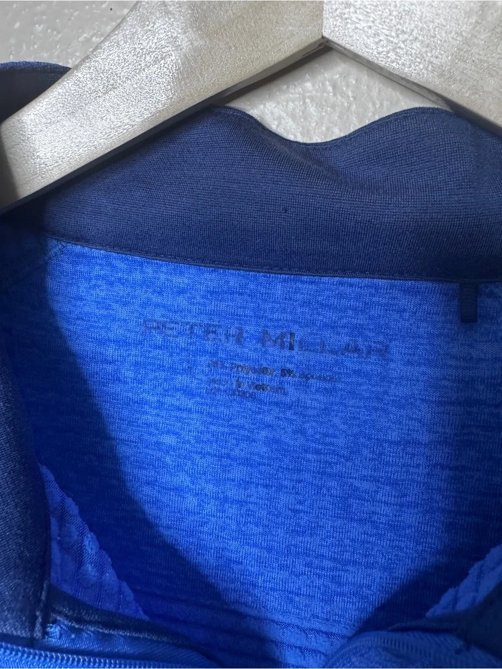 Peter Millar Sweater Mens Large Blue  1/4 Zip Pullover Performance Golf Athletic